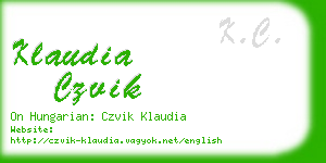 klaudia czvik business card